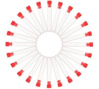 TOYANDONA Porta Aghi da Cucito in Plastica Trasparente Coperchio Rosso, Set da 30 Tubi Contenitori Salvaspazio per Aghi da Ricamo, Dispenser Portatile per Uso Domestico e Viaggi