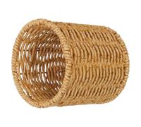 TOYANDONA Porta Bacchette Efficiente Marrone in Plastica Effetto Vimini Design Elegante , Contenitore Rotondo Facile Pulizia e Asciugatura per Posate e Utensili da Cucina per Piano Cucina