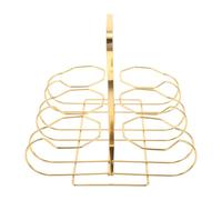 TOYANDONA Porta Bevande in Ferro Portatile con Manico, Cesta in Rete Robusta Resistente al Ribaltamento 26,5x25,2x22 Cm per Picnic e Uso All'aperto Design Rustico