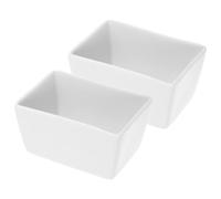 TOYANDONA Porta Bustine di Zucchero e Vassoio per Salse in Ceramica 2 Pezzi Bianco Contenitore Rettangolare Funzionale per Cucina e Zona Pranzo