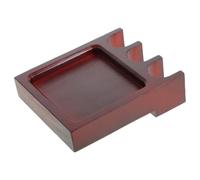TOYANDONA Porta stecche da biliardo a 3 fori, supporto portatile per | Supporto antiscivolo per stecca da biliardo, mini porta stecche per tre stecche, struttura in legno, adatto per sale giochi.
