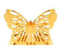 TOYANDONA Porta tovaglioli a forma di farfalla dorata - Porta tovaglioli verticale decorativo in metallo per tavolino da caffè - da appoggio per cucina e bagno