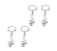 TOYANDONA Portachiavi in Metallo Note Musicali Set da 4 Pezzi, Portachiavi Creativi Resistenti per Chiavi Casa e Auto, Accessori Decorativi per Zaini e Borse, Idea Regalo per Appassionati