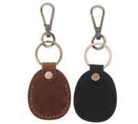 TOYANDONA Portachiavi Porta Carte Pu Retrò 2 Pezzi Custodia Protettiva e Accesso Efficiente Per Uso Comunità e Uffici Pratica Manica Portachiavi Antisdrucciolo