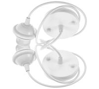 TOYANDONA Portalampada da Soffitto in Metallo Attacco E27, Set di 2 Pezzi, Cavo da 1 Metro Regolabile, Rosone per Luce a Led, Cablaggio Resistente e Antivibrante per Illuminazione Domestica