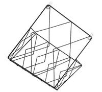 TOYANDONA Portariviste da Parete in Ferro Nero, Organizer Portaoggetti per Libri e Decorazioni Casa, Supporto Stabile per Soggiorno, Ufficio e Negozi, Contenitore Multifunzionale per Libri