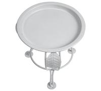 TOYANDONA Portavaso in Ferro Battuto Bianco, Supporto per Fioriere da Interno ed Esterno, Scaffale per Bonsai Resistente Base Stabile per Casa e Ufficio