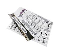 TOYANDONA Practical Flute Finger Guide Chart Flute Chord Chart Coated Paper for Beginners Design for Easy Practice and