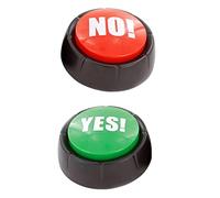 TOYANDONA Pulsante Audio 2PCS Sì E No Pulsanti Pulsanti Parlanti Sì E No Learning Buzzer Rispondi PET PET per La Comunicazione Giochi (Senza Batteria)