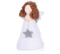 TOYANDONA Puntale per Albero di Natale a Forma di Angelo Bianco Decorazione Natalizia da Tavolo Leggera e Facile da Posizionare Ornamento Festivo per Casa e Regalo Adatto alla Maggior