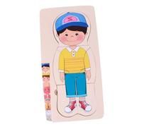 TOYANDONA Puzzle Educativo Legno Multistrato Costituzione Corporea Colorato Gioco Cognitivo Sviluppo Intellettivo e Coordinazione Mano-Occhio Parti del Corpo