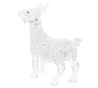 TOYANDONA Puzzler 3d in Cristallo Capra Bianco Da Tavolo Regalo Compleanno Per Amanti Degli Animali Decorazione Chic Per Casa e Ufficio Giocattolo Educativo Per Ragazzo