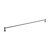 TOYANDONA Railing per Scaffale Nero con Montanti, Barra Frontale in Metallo | Lega di Zinco e Alluminio, 19,7 Pollici, per Armadi e Librerie, e Dispensa