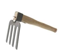 TOYANDONA Rastrello da Piccolo in Acciaio con Manico in Legno Ergonomico per Orticoltura e Diserbo Attrezzo Manuale Pratico per Rimuovere Erbacce e Livellare Terreno Strumento Resistente