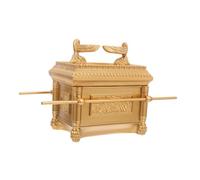 TOYANDONA Religious Craft Resin Ark Of Covenant Statue With Accents Spiritual Judaica Ornament For Home Church And Prayer Decor Biblical Figurine