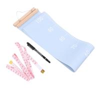 TOYANDONA Righello per Misurare Altezza in Tela Asticelle in Legno, Righello Sospeso Blu per Asilo, Decorazione Murale Resistente e Portatile per Cameretta