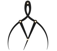 TOYANDONA Righello Posizionamento Sopracciglia in Acciaio Inossidabile per Microblading Tatuaggio Forma Equilibrata Nero 1 Pz