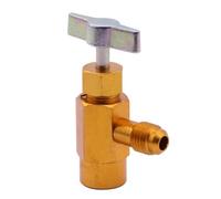 TOYANDONA Rubinetto per Tanica Refrigerante in Ottone Manico a T, Facile da Usare e Apribottiglie per Bombole Filettate R-134a, per Ricarica Climatizzatore Auto in Atmosfera Estiva