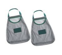 TOYANDONA Sacchetti di Rete per Cipolle e Aglio da Cucina Ventilati, Set da 2 Sacchetti Riutilizzabili per Verdura e Frutta, Organizer Sospeso Traspirante per Conservazione Domestica