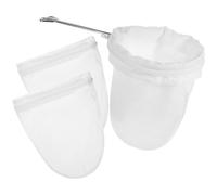 TOYANDONA Sacchetti Filtro in Rete per Tè e Latte Vegetale con Anello in Acciaio Inossidabile Riutilizzabili e Resistenti ad Alte Temperature per Filtrare Caffè Succo e Facili da Pulire e