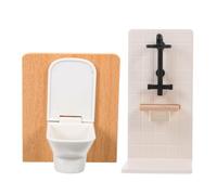 TOYANDONA Scala con Miniatura Doccia e Wc Mobili Decorativi Resistenti e Compatibili per Accessori Bagno e Collezionisti