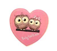 TOYANDONA Scatola Porta-denti in Legno a Forma Di Cuore Per Ragazzo Ragazza, Contenitore Ricordi Personalizzato Leggero e Compatto, Custodia Elegante Per Denti Da Latte Bebé e Regalo Ragazzo Ragazza