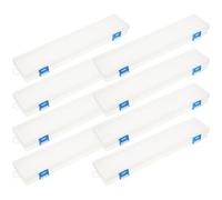 TOYANDONA Scatola Trasparente Porta Pennelli da Pittura in Plastica 8 Pezzi, Portatile e Facile Accesso, per Studenti e Insegnanti, Custodia per Pennelli e Matite