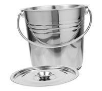 TOYANDONA Secchio per Cenere con Coperchio Contenitore in Metallo per Cenere Calda Adatto per Camino Braciere Resistente a Temperature Elevate Design Moderno