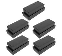 TOYANDONA Set 10 Scatole Espositive Rettangolari Nere per Orologi da Donna Scomparto Sicuro e Coperchio, Custodia Salvaspazio per Esposizione e Conservazione di Orologi e Gioielli,