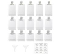 TOYANDONA Set 18 Sacchetti Vuoti per Emulsioni da Viaggio Beccuccio Sacchetti per Imballaggio Portatili da 30/50/100 Ml Etichette Impermeabili e Mini Imbuto per Borse da Palestra e Zaini