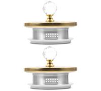 TOYANDONA Set 2 Pezzi Coperchi in Acciaio Inox per Brocca in Vetro, Coperchio Resistente All’usura per Bollitore Freddo, Accessori Sostituibili per Caraffa Filtrante e Bottiglie D’acqua,