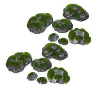 TOYANDONA Set 2 Pezzi di Rocce Paesaggistiche Muschio Artificiale Verde, Pietre Decorative Sicure in Schiuma per Mini Giardino, Terrari e Decorazioni Fai da Te a Bassa Manutenzione