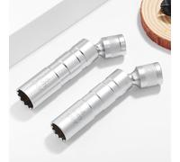 TOYANDONA Set 2 Pezzi Prese per Candele di Accensione Magnetiche in Acciaio Design Girevole 360° Strumenti per la Rimozione e Sostituzione Candele Auto