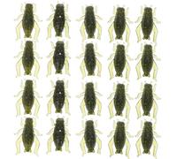 TOYANDONA Set 20 Pezzi Esche Artificiali Morbide Cricket Road Subsoft Esche da Pesca Riutilizzabili Realistica Attrezzatura da Pesca per Laghi e Fiumi Compatte Leggere