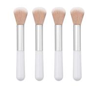 TOYANDONA Set 4 Pennelli per Cipria e Fard Setole Sintetiche Morbide, Manico Robusto, Compatto e Portatile, Strumento Trucco un Effetto Sfumato Naturale, per Make Up Quotidiano e Regali