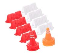 TOYANDONA Set 40 Pezzi Mini Segnali Stradali Giocattolo e Barreira Stradale Giocattolo per Ragazzo Ragazza, Materiali ABS Sicuri e Resistenti, Educativo per Gioco di Finzione e Sicurezza Stradale