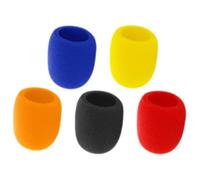 TOYANDONA Set 5 Pezzi Coperture Protettive per Microfono in Spugna Colorata, Tappi Antivento Lavabili Forte Elasticità, Accessori Microfono per Karaoke, Spettacoli e Conferenze Indoor