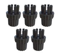 TOYANDONA Set 5 Pezzi Spazzole Multiuso per Macchina Pulitrice a Vapore, Accessori per Pulitori Domestici, Spazzole per Elettrodomestici Nero, Adatte per Uso Casa e Officina