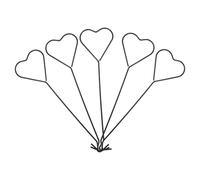 TOYANDONA Set 5 Pezzi Spegnicandele in Acciaio Inox Nero a Forma di Cuore, Mestolo per Stoppino di Candela, Strumento per Cura e Spegnimento Senza Fumo, Accessorio per Aromaterapia