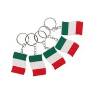 TOYANDONA Set 5 Portachiavi Italiani in PVC con Bandiera Ciondoli Portafortuna per Scolastici Decorazioni Souvenir per Festival e Accessori Borse