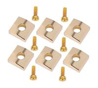 TOYANDONA Set 6 Pezzi Morsetti e Viti Di Bloccaggio in Ferro Per Ponte Tremolo Chitarra Elettrica Doppio Bilanciere, Ricambi Leggeri e Compatti Per Uso Strumentale Professionale