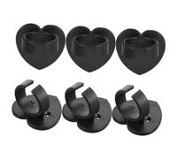 TOYANDONA Set 6 Pezzi Supporti Da Parete Per Microfono Wireless, Ganci Anello Anti-rotolamento, Clip Fissi Leggeri e Compatibili Per Musicisti, Cantanti e Oratori