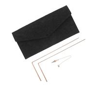 TOYANDONA Set Bacchette da Rabdomante in Ottone Massiccio 3 Pezzi con Custodia in Feltro Asta Sonda per Ricerca Acqua e Caccia AI Fantasmi Strumento Portatile per Prospezione Energetica e