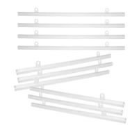 TOYANDONA Set da 10 Aste Appendi Poster in PVC, Multiuso con Gancio e Catena per Esposizione Pubblicitaria in Centri Commerciali