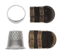 TOYANDONA Set da 2 Ditali da Cucito in Metallo Proteggi Dita per Ricamo e Cucito Fai da Te Anelli Leggeri e Resistenti Strumenti Multifunzionali per Lavori Manuali e Artigianato