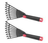 TOYANDONA Set da 2 Rastrelli da Giardino in Plastica Robusta, Rastrelli Pratici per Foglie Morte e Aratura Terreno, Utensili Manuali per Giardinaggio in Giardino, Cortile e Fattoria