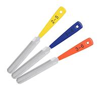 TOYANDONA Set da 3 Lime per Capotasti Chitarra, Basso, Ukulele e Banjo, Strumenti Professionali per Liuteria Manutenzione Fai-da-te, Accessori per Riparazione Tasti e Dadi Conici, Utensili