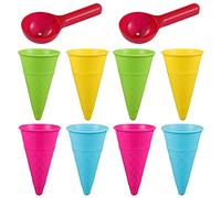 TOYANDONA Set di 10 palline da spiaggia per gelato e gelato, per giocare a sabbia, per bambini e bambini (colore casuale)