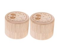 TOYANDONA Set Di 2 Scatole Porta-dentini in Legno Per Neonati Per Conservare I Primi Dentini Dei Bambini