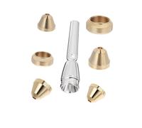 TOYANDONA Set di 7 Pezzi Bocchino per Tromba in Ottone Argento, Accessori per Tromba per Principianti, Alta Tonalità Facile da Pronunciare, per Performance Professionali